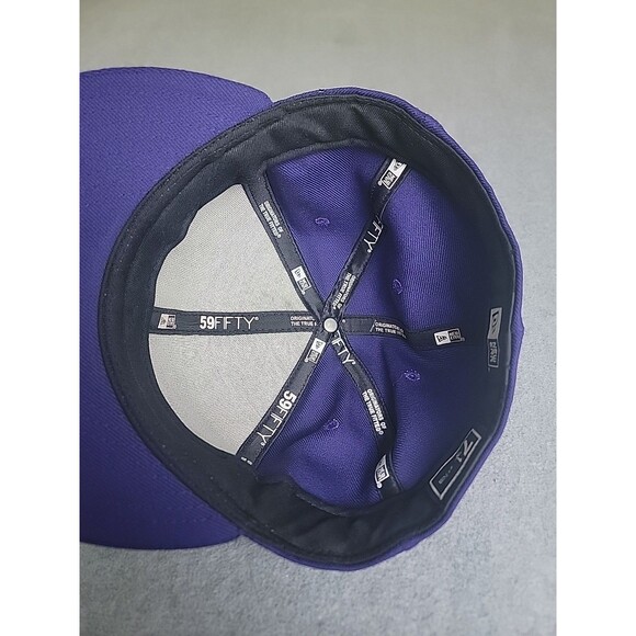 LSC Hat Cap 7 1/4 New Era 59fifty Purple Wool 3D Embroidered Fitted - Picture 2 of 9